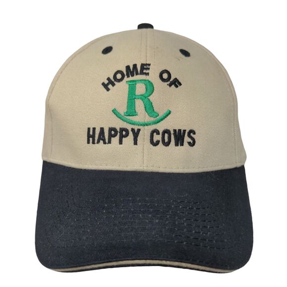 Home Of Happy Cows Pattison TX Strapback Hat Tan OSFM Embroidered Otto - Picture 1 of 8
